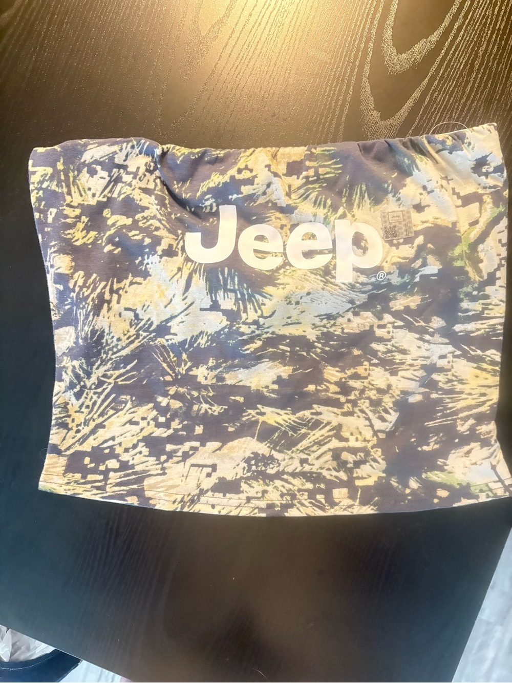 Jeep Blue and White Printed Tube Top
